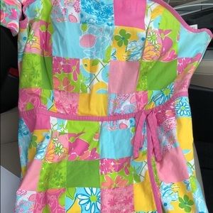 Lilly Pulitzer strapless patchwork dress